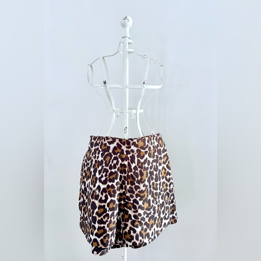 J Crew Cheetah Print Linen Shorts